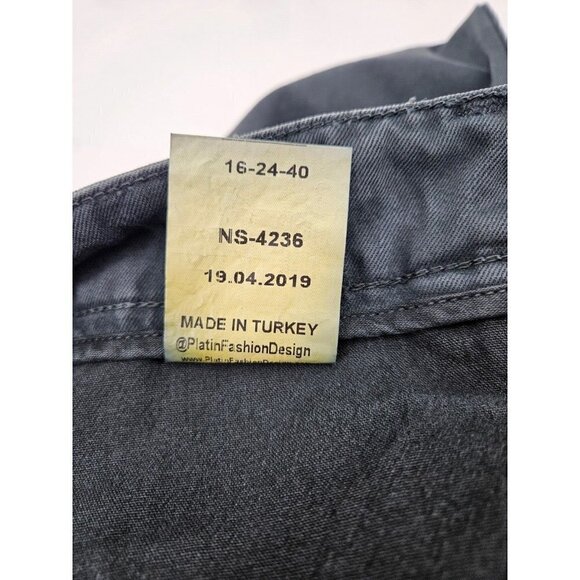 NWOT Nghtbrd Low Rise Heart Child Jeans Womens 27 Dark Green Night Bird Pants - Picture 5 of 6